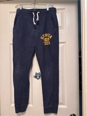Georgia Tech Navy Sweatpants with Gold Georgia Tech Logo